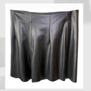 Zara Faux Black Leather Skirt